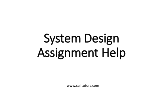 System Design Assignment Help