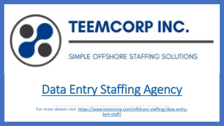 Data Entry Staffing Agency