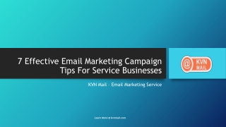 7 Effective Email Marketing Campaign Tips For Service Businesses