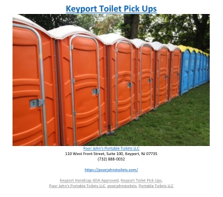 Keyport Toilet Pick Ups