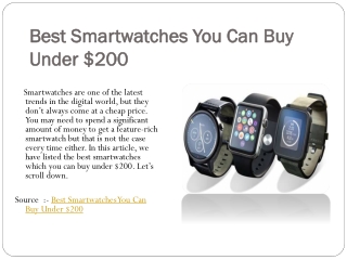 Best Smartwatches You Can Buy Under $200