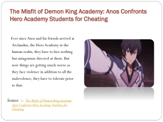 The Misfit of Demon King Academy: Anos Confronts Hero Academy Students for Cheating