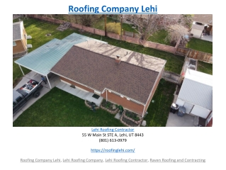 Roofing Company Lehi