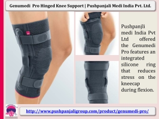 Genumedi  Pro hinged knee support | Pushpanjali medi India Pvt Ltd