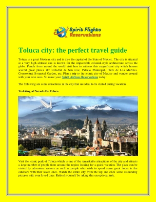 Toluca city: the perfect travel guide