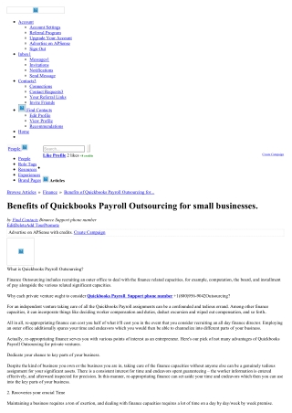 QuickBooks Payroll Support Phone Number | 1(800)956-9042