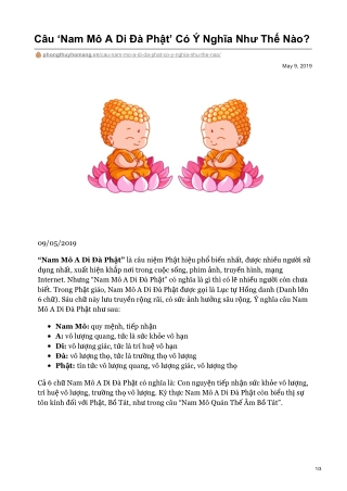 Câu ‘Nam Mô A Di Đà Phật’ Có Ý Nghĩa Như Thế Nào?
