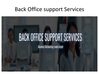 Back Office support Services