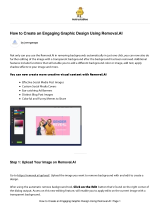 How to Create Good Graphic Designs Using Removal.AI