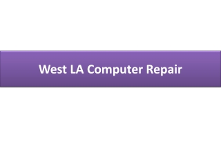 West LA Computer Repair