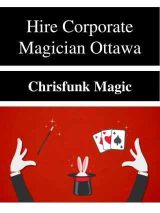 Hire Corporate Magician Ottawa