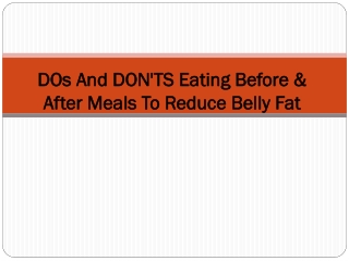 Bad Habits That Give You Belly Fat