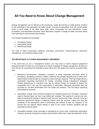 All You Need to Know About Change Management