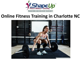Online Fitness Training in Charlotte NC