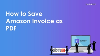 How to save amazon invoice as PDF