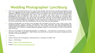 Wedding Photographer Lynchburg