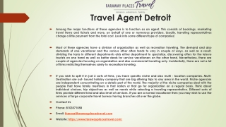 Travel Agent Detroit