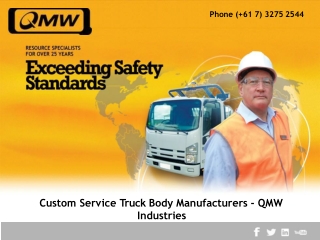 Custom Service Truck Body Manufacturers - QMW Industries