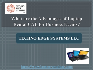 What are the Advantages of Laptop Rental UAE for Business Events?