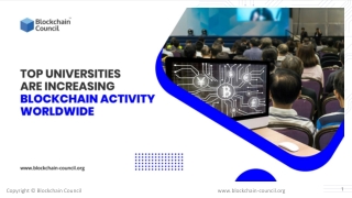 Top Universities Are Increasing Blockchain Activity Worldwide.