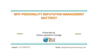 Why personality reputation management offers