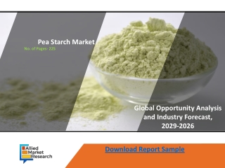 Pea Starch Market 2019: Industry Analysis, Market Key Players, Segmentation, Trends and Forecast till 2026