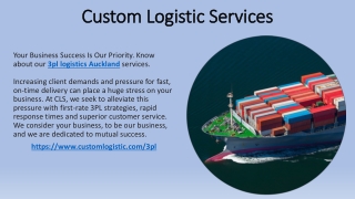 3pl Logistics Auckland