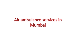 Air ambulance services in Mumbai