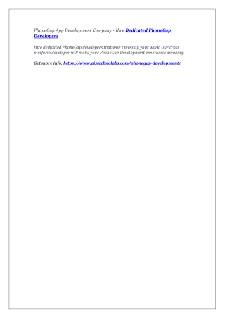 PhoneGap App Development Company - Hire Dedicated PhoneGap Developers