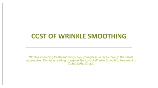 Cost of Wrinkle Smoothing