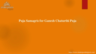 Puja Samagris for Ganesh Chaturthi Puja