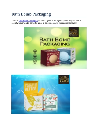 Bath Bomb Packaging