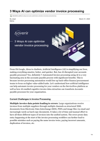 3 Ways AI can optimize vendor invoice processing