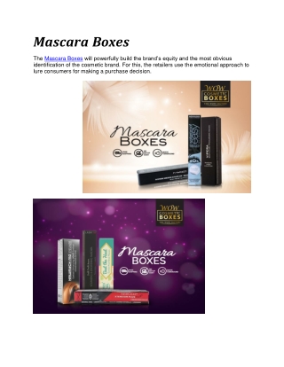 Mascara Boxes