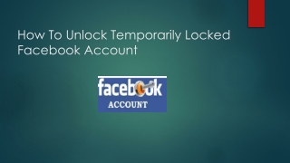 Unlock Your Locked Facebook Account