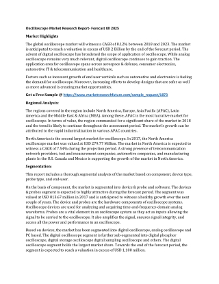 Oscilloscope Market Research Report- Forecast till 2025