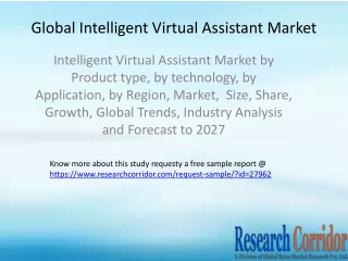 Intelligent Virtual Assistant Market by Product type, by technology, by Application, by Region, Market,  Size, Share, Gr