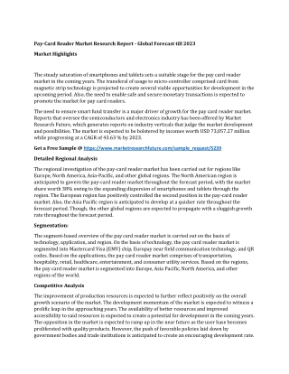 Pay-Card Reader Market Research Report - Global Forecast till 2023