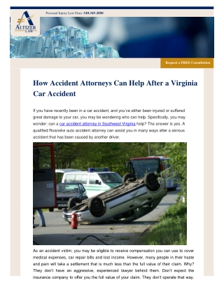 How Accident Attorneys Can Help After a Virginia Car Accident