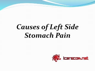 Causes of Left Side Stomach Pain