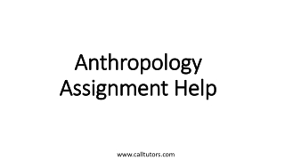 Anthropology Assignment Help