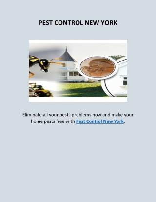 PEST CONTROL NEW YORK
