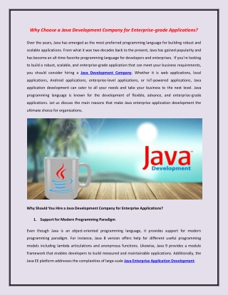 Build High Quality Java Enterprise Application with Java India Developers