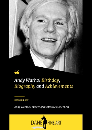 Andy Warhol Birthday, Biography and Achievements