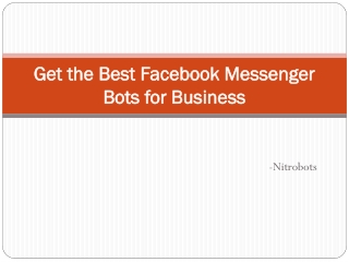 Best Facebook Messenger Bots for Business