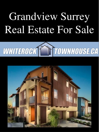 Grandview Surrey Real Estate For Sale