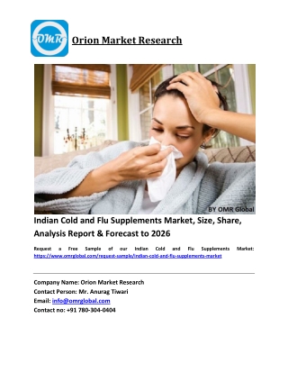 Indian Cold and Flu Supplements Market Size, Industry Trends, Share and Forecast 2020-2026