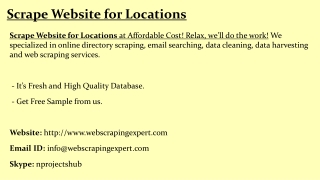 Scrape Website for Locations