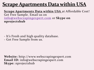 Scrape Apartments Data within USA