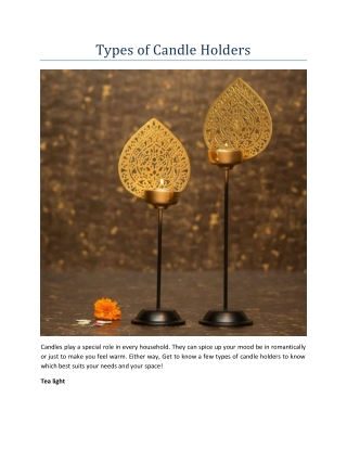 4 Types of Candle Holders for Diwali 2020!